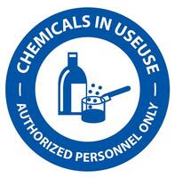 Notice Chemicals In Use Symbol Sign On White Background vector