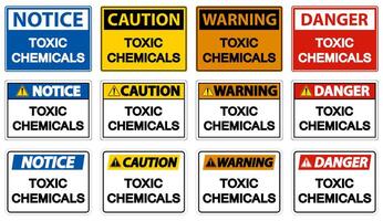 Danger Toxic Chemicals Symbol Sign On White Background vector