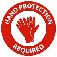 Danger Hand Protection Required Sign on white background vector