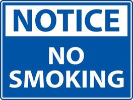 Notice No Smoking Symbol Sign On White Background vector