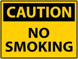 Caution No Smoking Symbol Sign On White Background vector