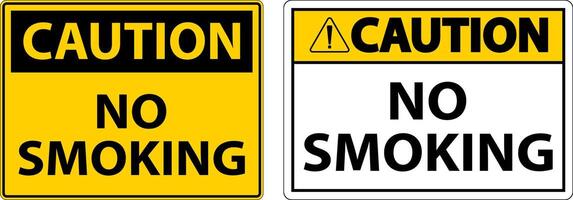 Caution No Smoking Symbol Sign On White Background vector