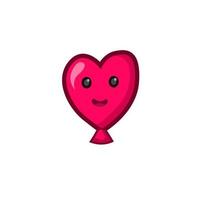 smiley heart cartoon sticker. valentine's day illustration vector