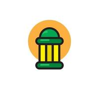 lantern icon with colorful . vector