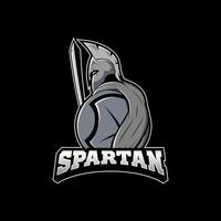 Spartan mascot esport logo design vector