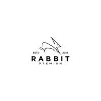 Rabbit flash logo vector