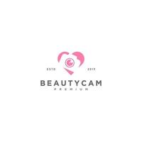 vector de logotipo de cámara de belleza