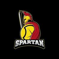 Spartan mascot esport logo design vector