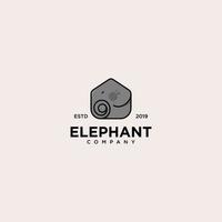 vector de logotipo de casa de elefante