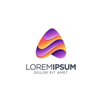 Triangle gradient logo vector