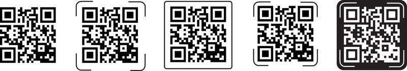 Scan QR code icon. Digital scanning qr code. QR code scan for smartphone. QR code for payment. Scan QR code symbol vector