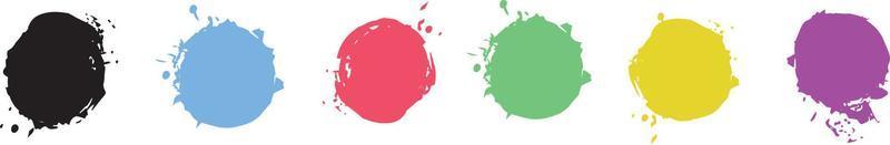 Vector paint splashes.Paint stains collection.