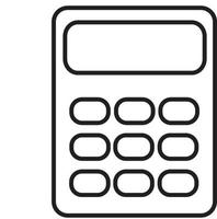 ilustración de icono de calculadora simple. vector