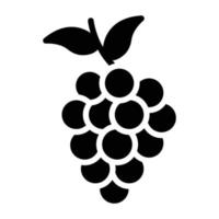 icono de vector de uvas que puede modificar o editar fácilmente