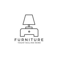 furniture logo illustration design, light logo design vector