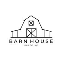 barn house logo illustration design, farmhouse logo design vector