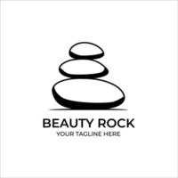 logo beauty rock vector illustration design