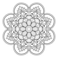 Mandala pattern Coloring book Art wallpaper design vector