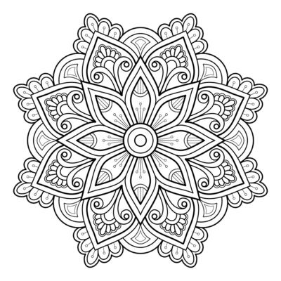 Mandala pattern Coloring book Art wallpaper design