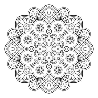 Mandala pattern Coloring book Art wallpaper design