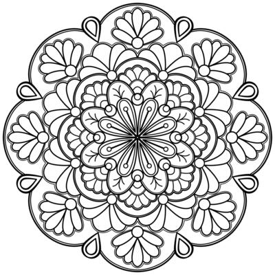 Vector abstract mandala pattern. Art on the wall. Coloring book