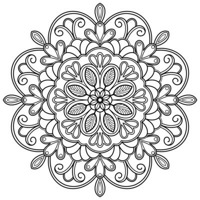 Vector abstract mandala pattern. Art on the wall. Coloring book