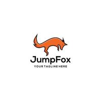 vector de logotipo de zorro saltando