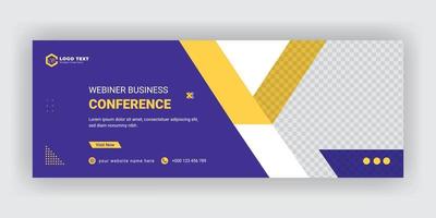 Business Conference Social Media Cover Template vector