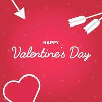 Happiness of Valentine's Day. Good for Valentine card, poster, greeting card. vector