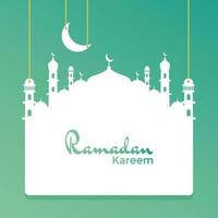 gráfico vectorial de ilustración de la bendición de ramadán. bueno para la tarjeta de felicitación de ramadán, afiche, plantilla. vector