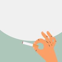 Human hand with cigarette vector background