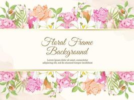 Wedding Banner Background Floral with Lilies and Roses Design vector