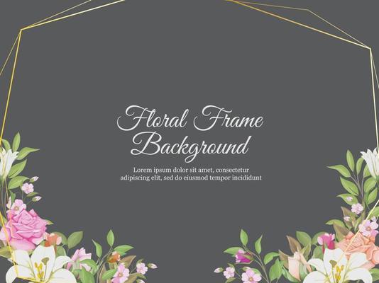 Wedding Banner Background Floral with Lilies and Roses Design