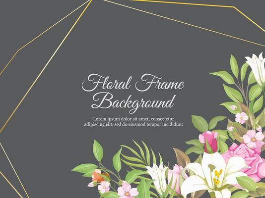 Wedding Banner Background Floral with Lilies and Roses Design