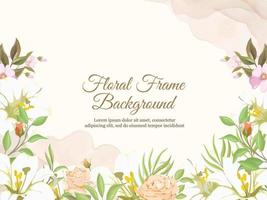 fondo de banner de boda floral con diseño de lirios y rosas vector