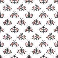 Seamless pattern with butterflies and moths vector