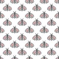 Seamless pattern with butterflies and moths vector