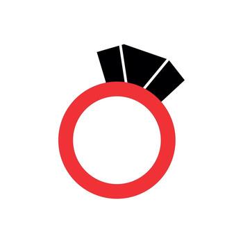 icono de anillo de diamantes. una joya preciosa. ilustración vectorial vector