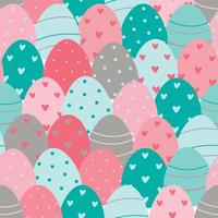 Easter seamless pattern with eggs. eggs seamless background. Vector illustration