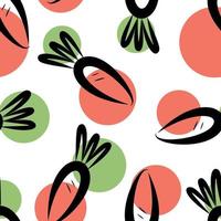 Seamless pattern of orange carrots vector