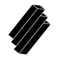 Impossible object. Unreal geometric figure. Optical illusion shape. 3d vector illustration. Optical art.