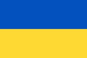 Ukraine flag, official colors and proportion. National Ukraine flag. vector