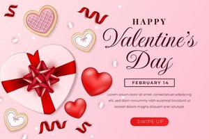 valentine day special offer promotion background template vector