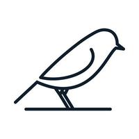 bird canary animal line minimalist logo design vector