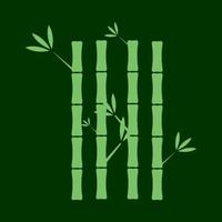 palos de bambú verde diseño de logotipo de bosque ordenado símbolo gráfico vectorial icono signo ilustración idea creativa vector