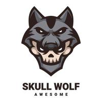 Illustration vector graphic of Skull Wolf, good for logo design