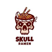 Illustration vector graphic of Skull Ramen, good for logo design