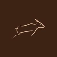 brown deer modern shape jump logo symbol icon vector graphic design illustration idea creative