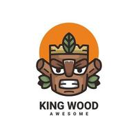 Illustration vector graphic of King Wood, good for logo design