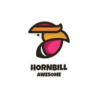 gráfico vectorial ilustrativo de hornbill, bueno para el diseño de logotipos vector